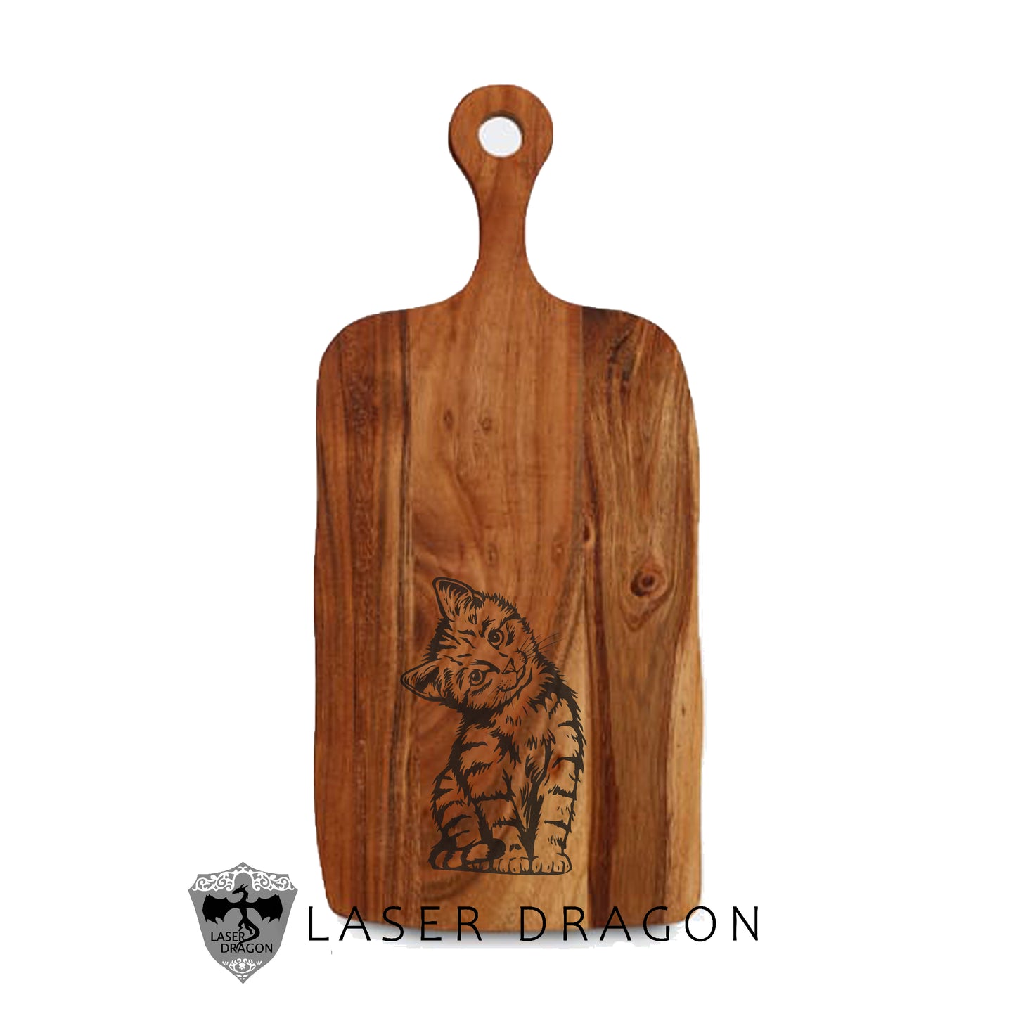 Wooden Engraved Paddle Serving Board