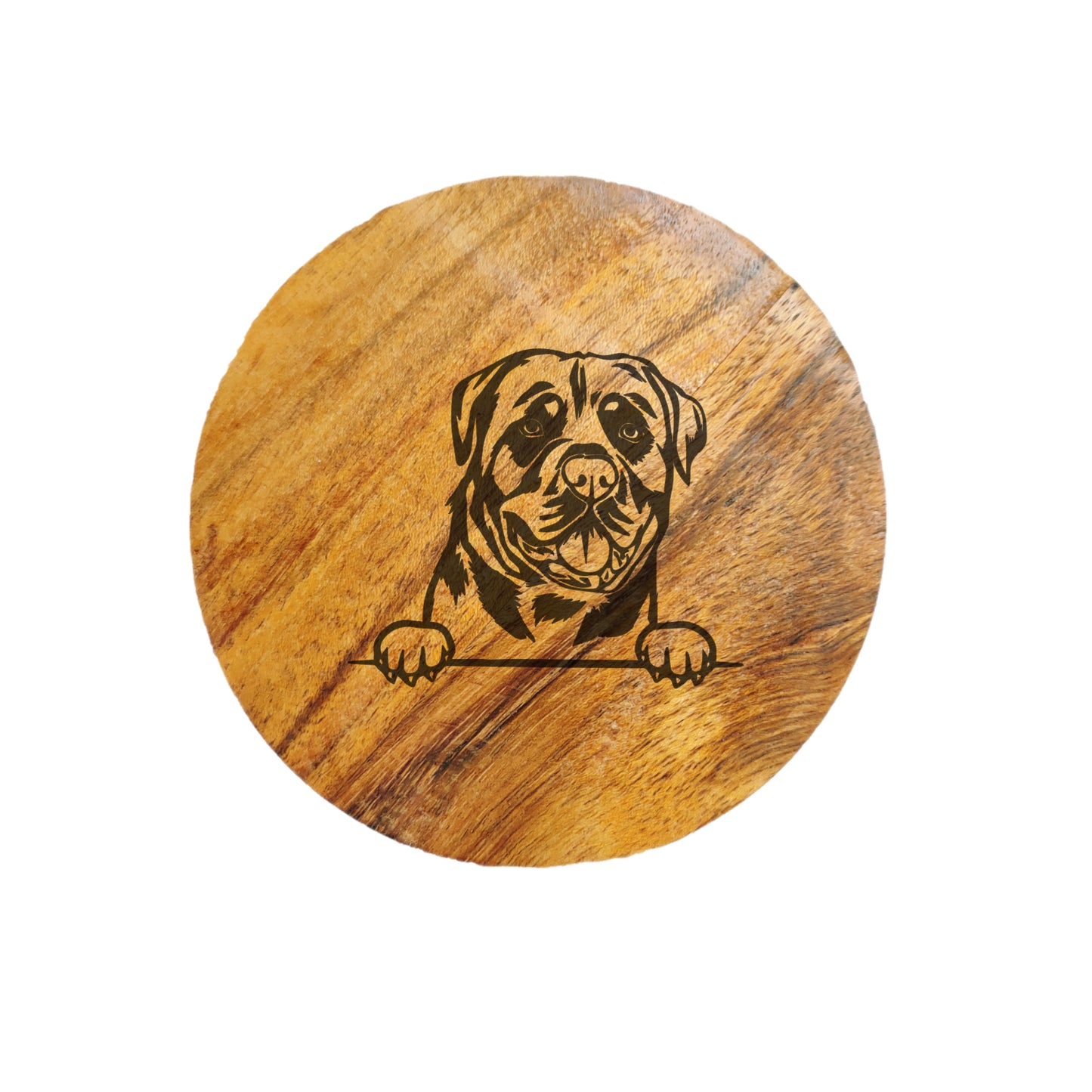 Rottweiler Dog Acacia Wood Coaster