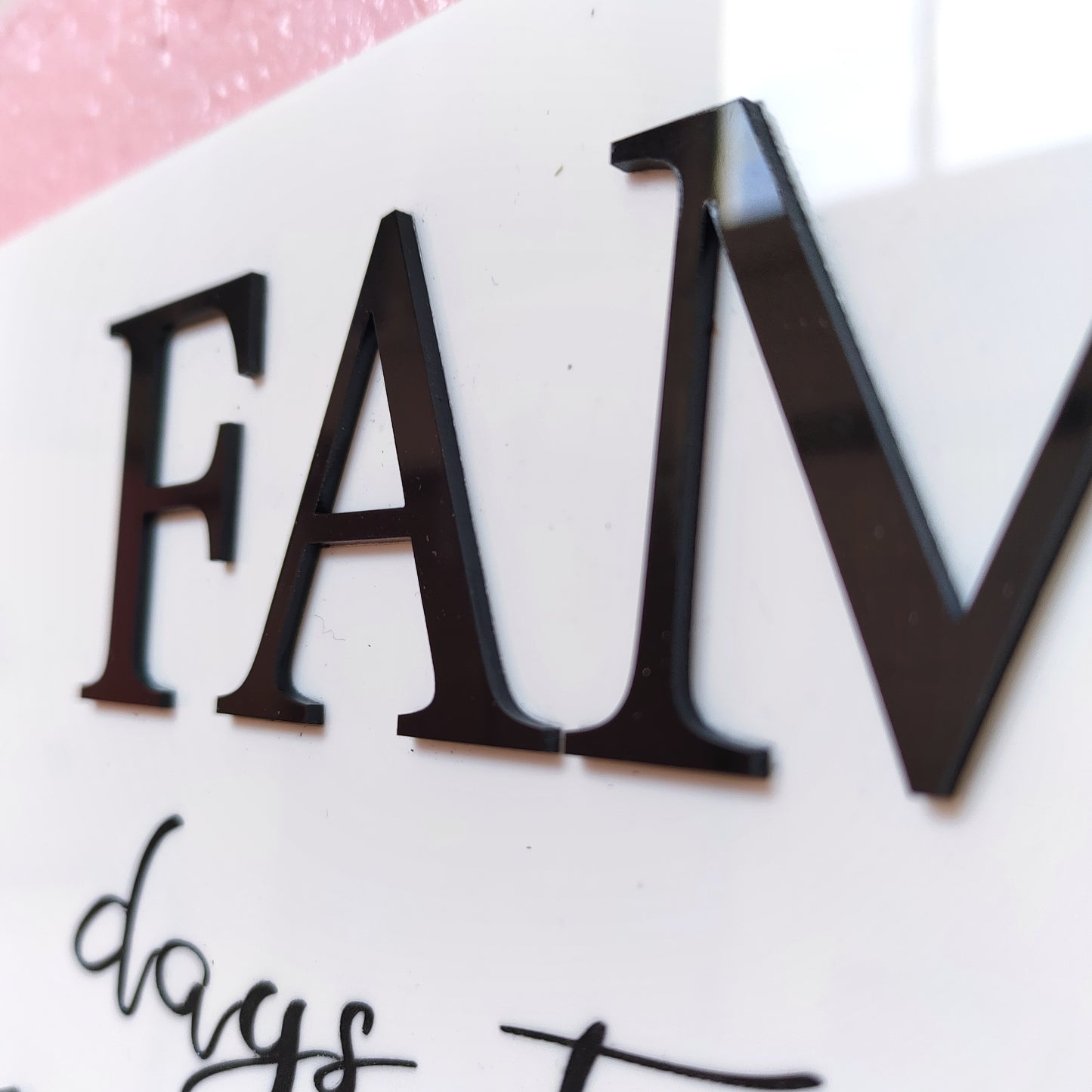 Personalised Acrylic Birthday Calendar Family Celebrations