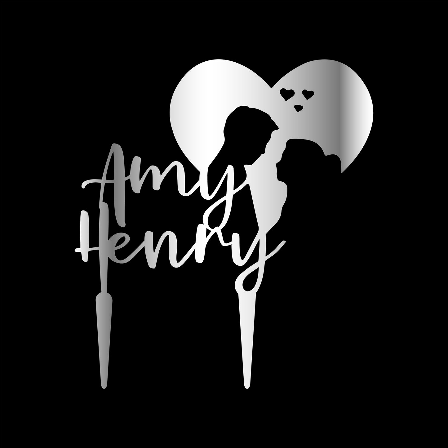 Mr and Mrs Cake Topper