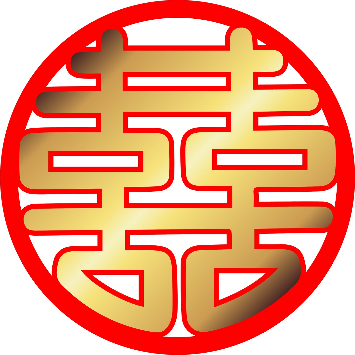 Double Happiness 3D Wall Back Drop Decoration