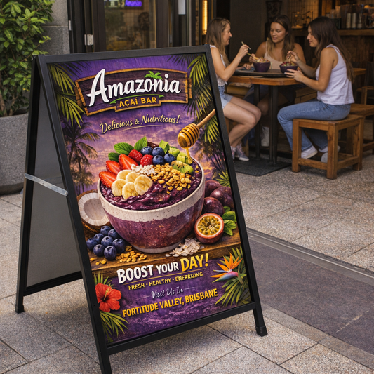 A Frame Corflute Sign Brisbane Amazonia