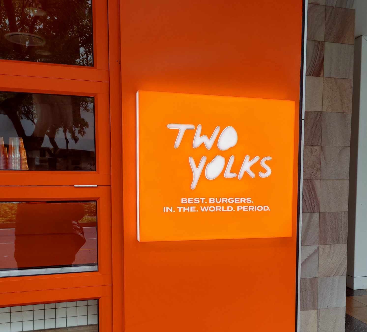 LED Signs Two Yolks at Soutbank