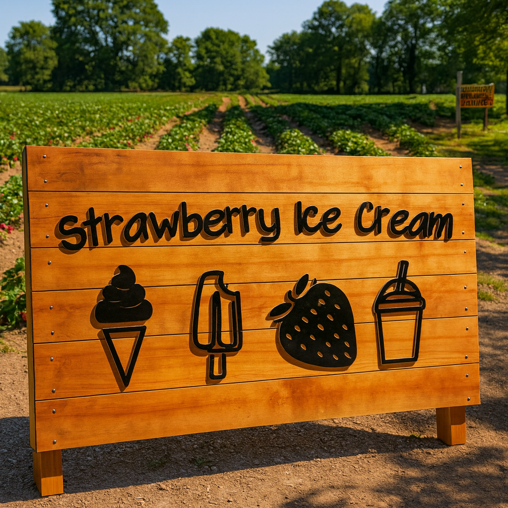 Oasis Berries - QLD Strawberries Caboolture Farm Sign