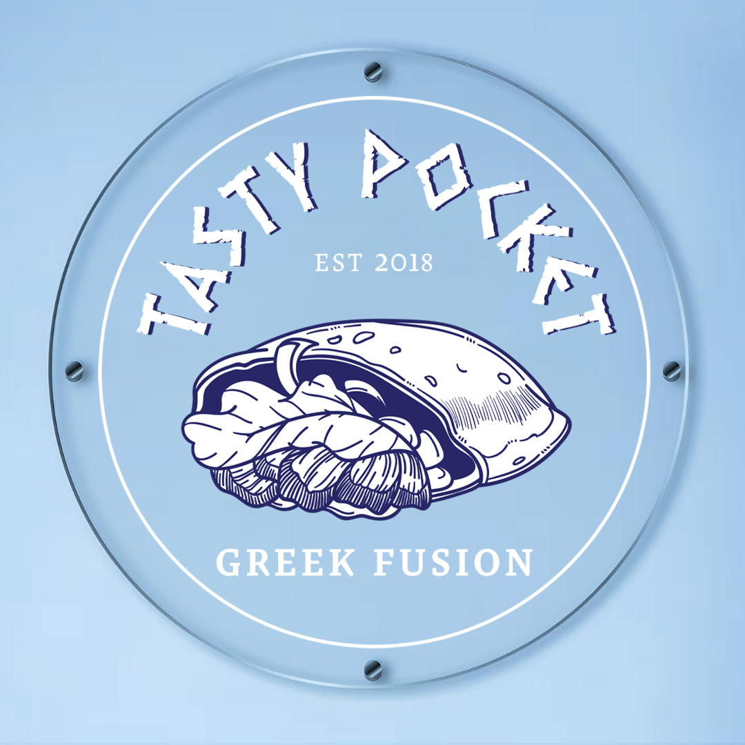 LED Acrylic Round Backlit Signs Logo Sign UV Printed Logo