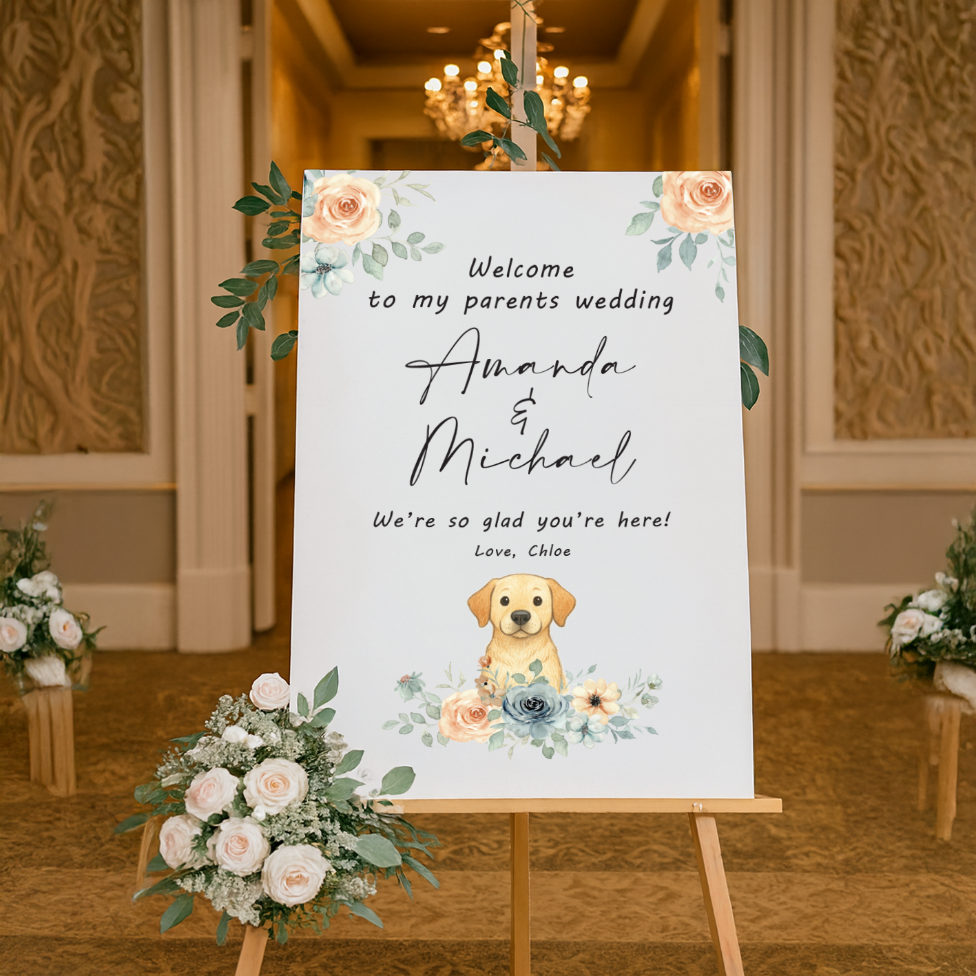 圆形亚克力欢迎标牌