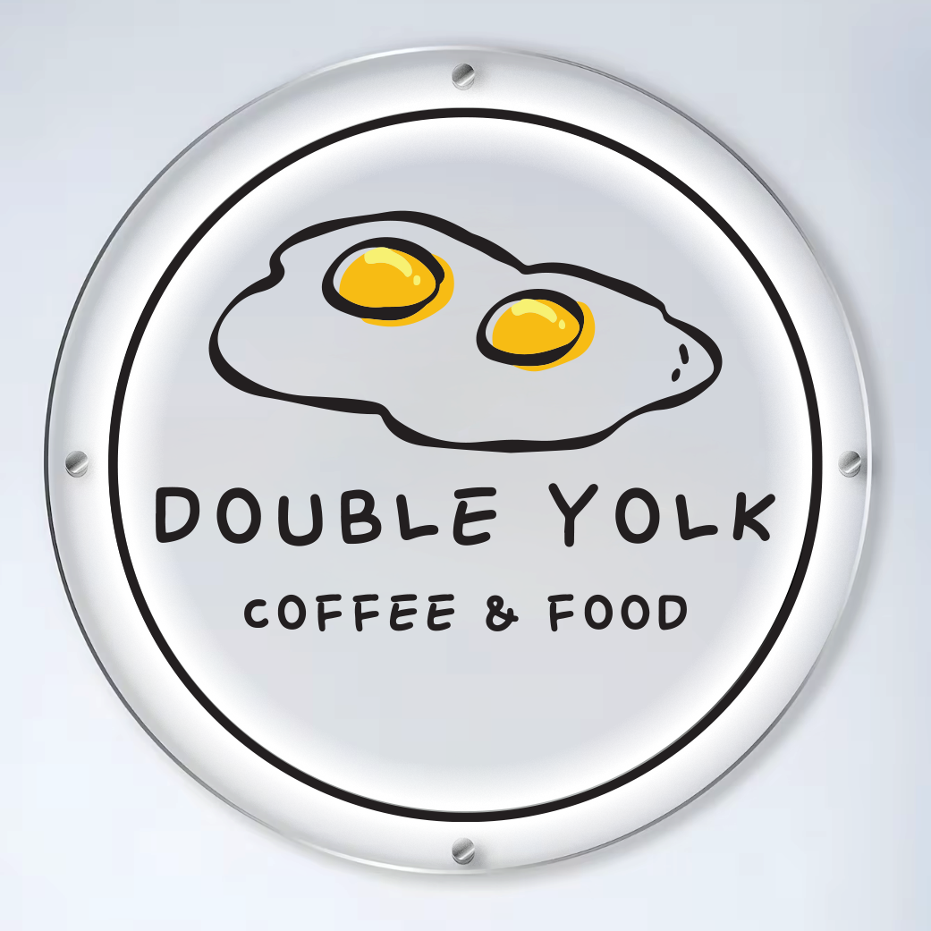 LED Acrylic Round Backlit Signs Logo Sign UV Printed Logo