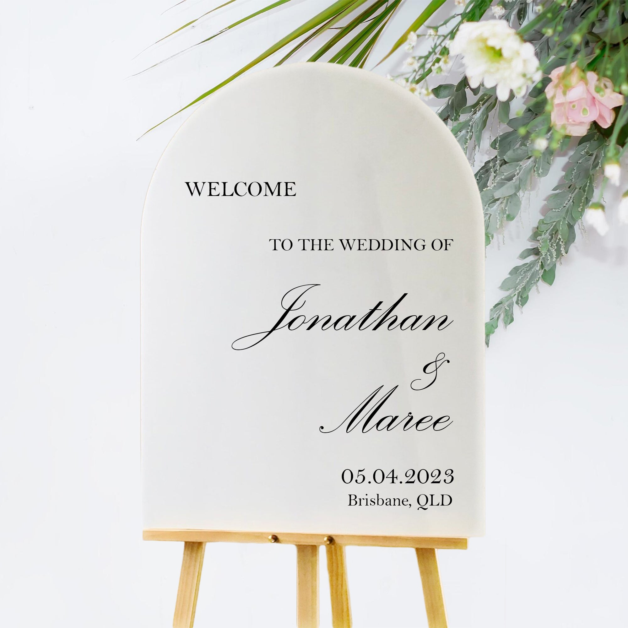 Arch Acrylic Welcome Sign – Laser Dragon